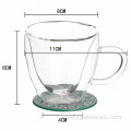 High Quality Glass Heart Cup Set